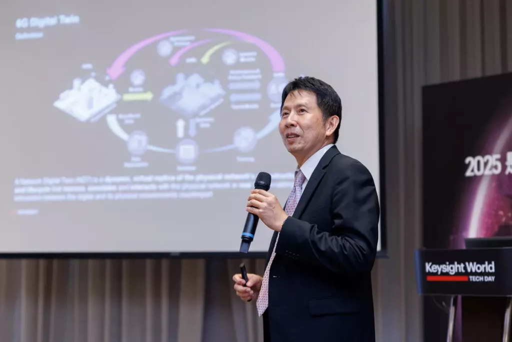台灣是德科技行銷處副總經理羅大鈞分享6G的六大技術支柱,其中AI原生網路堪稱未來通訊發展的關鍵轉捩點。