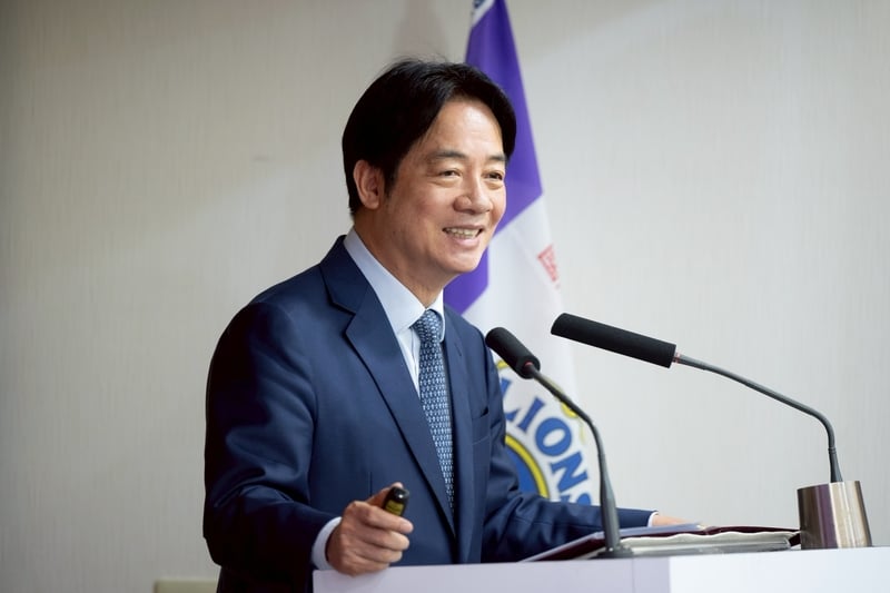 總統賴清德1日出席國際獅子會活動,並發表「團結國家十講」第4講「國防」。總統府提供