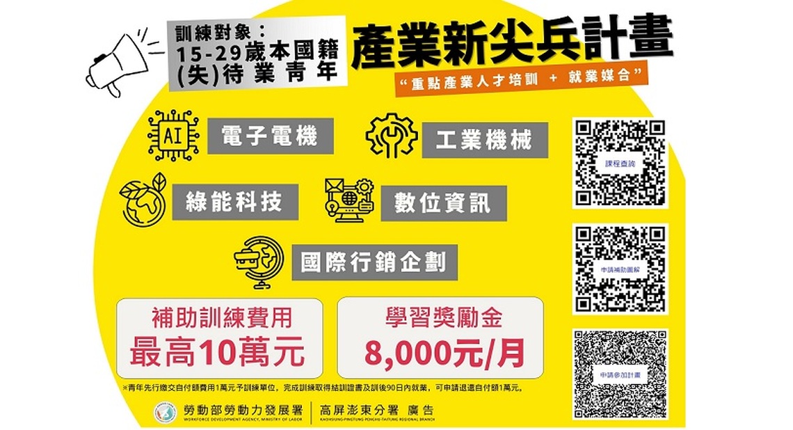 高中學徒晉升專業技師 「高分署產業新尖兵」助失業青年翻轉人生