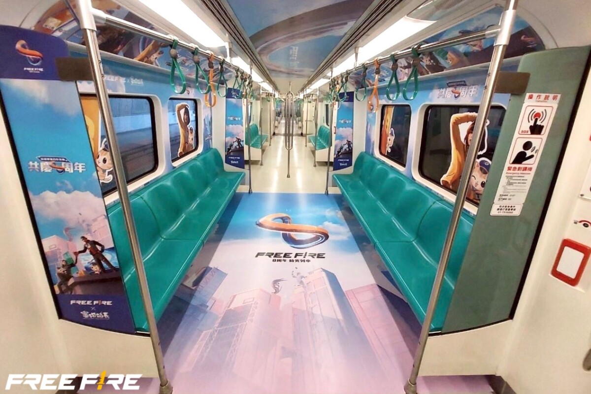 搭乘高雄捷運時說不定有機會遇到 Free Fire 8 周年蜜柑車廂! (圖/Garena Free Firew 提供)