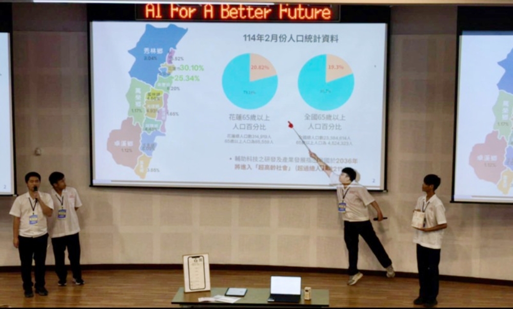 技職教育落地應用 首屆「全國高中職人工智慧創新應用競賽」登場 3 ▲花蓮高商團隊以「AI復健輔助科技」專案奪冠,展現出社會關懷力與系統思維,並獲穩定幣發行公司Tether獎學金贊助。