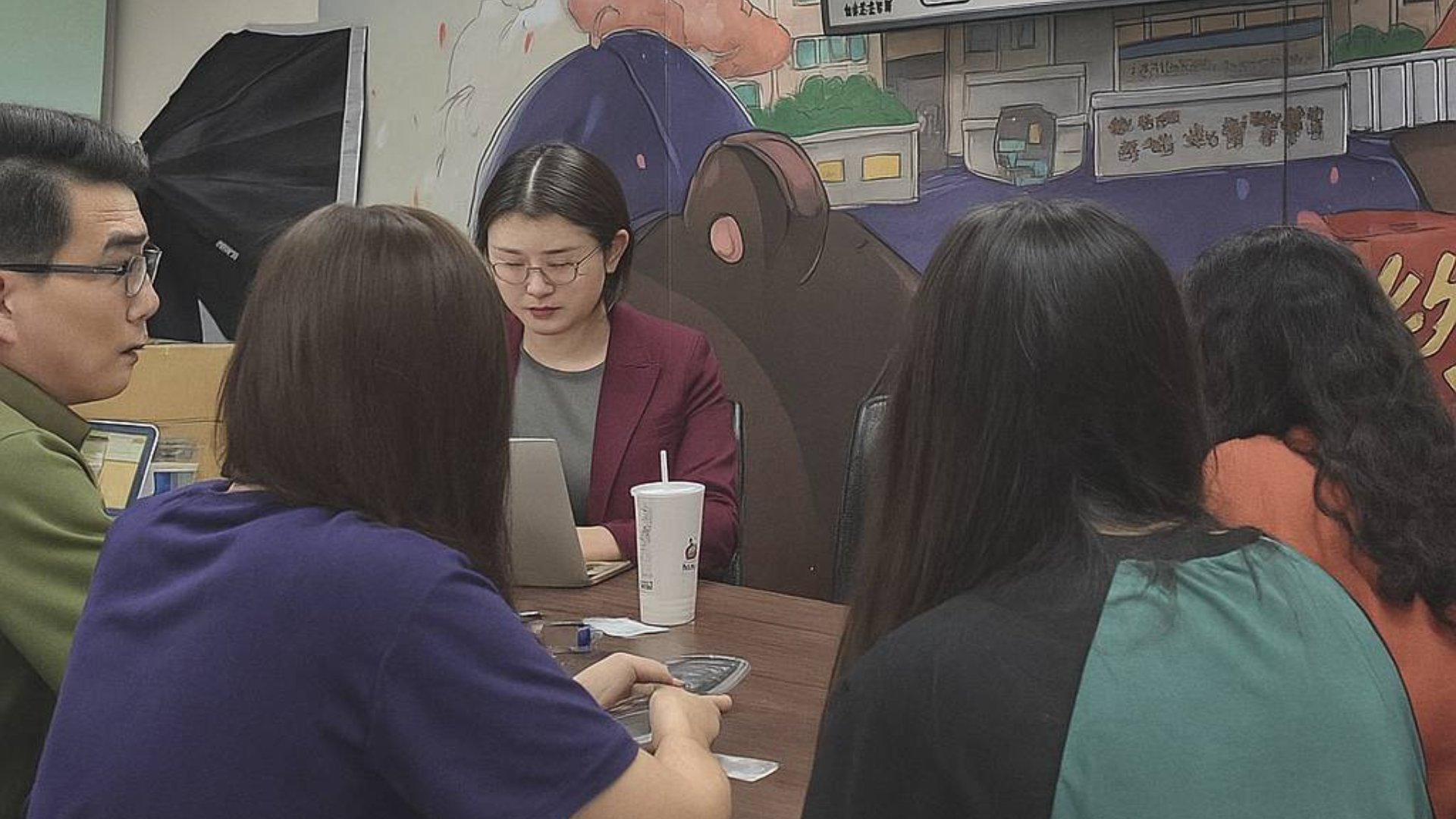 台灣民間反詐騙協會律師團面談臉書詐騙被害人（為保護被害人，照片經變色處理）。台灣民間反詐騙協會提供