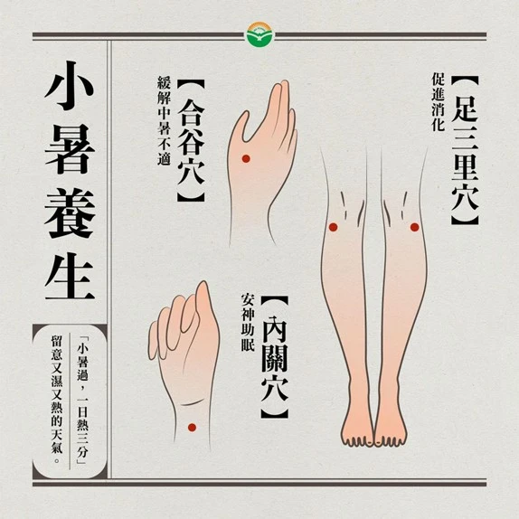 小暑按摩3穴位護心健脾胃