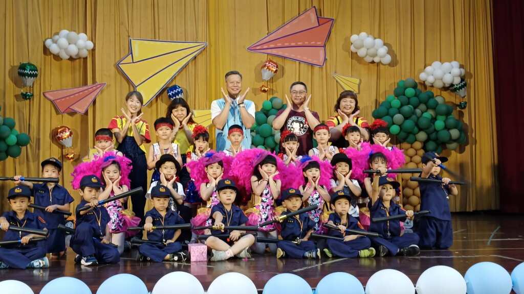 ▲113學年度員林市立幼兒園畢業晚會合照。（員林市公所提供）