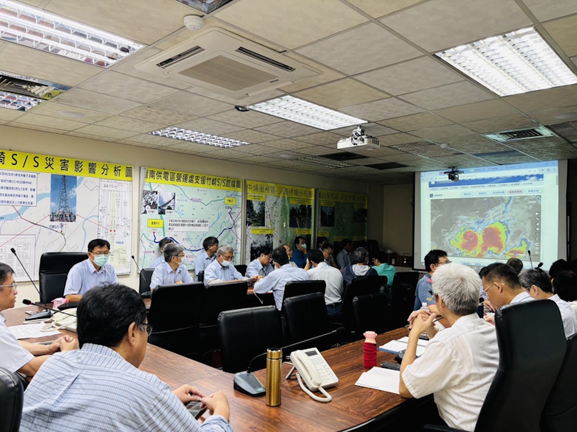 丹娜絲颱風來襲 台電嘉義區處即刻動員 搶修特富野伊力亞那斷桿停電事故