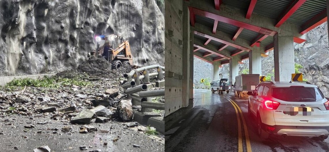臺20線霧鹿段落石阻路 關山警即時通報助村民脫困