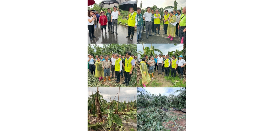 颱風丹娜絲重創雲林　立委劉建國邀農業部次長會勘農損