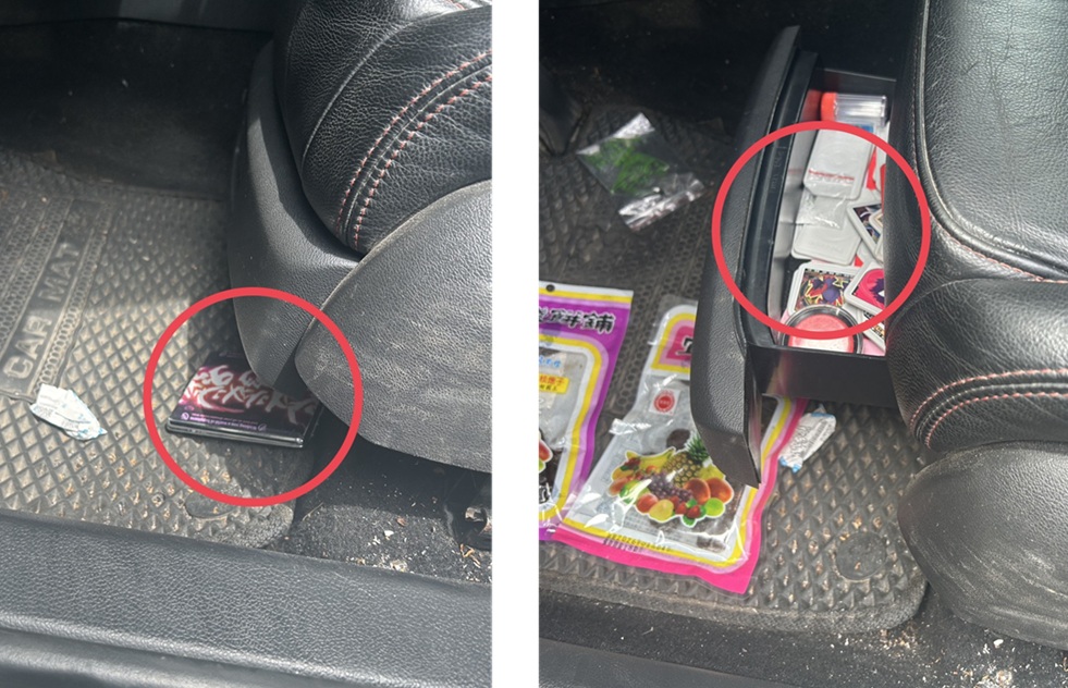 ▲圖說：蔡男車輛違停引來巡邏員警關切，車內濃濃的「K味」讓K菸露餡了 （圖／台中市政府 提供）