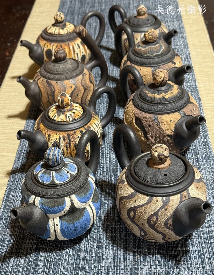 常滑焼 吉川秀樹 （父 吉川雪堂）黒泥 急須 共箱 共布 茶道具 【公式通販】