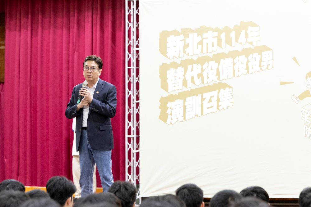《圖說》副市長劉和然主持備役替代役男EMT-1演訓開訓典禮。〈民政局提供〉