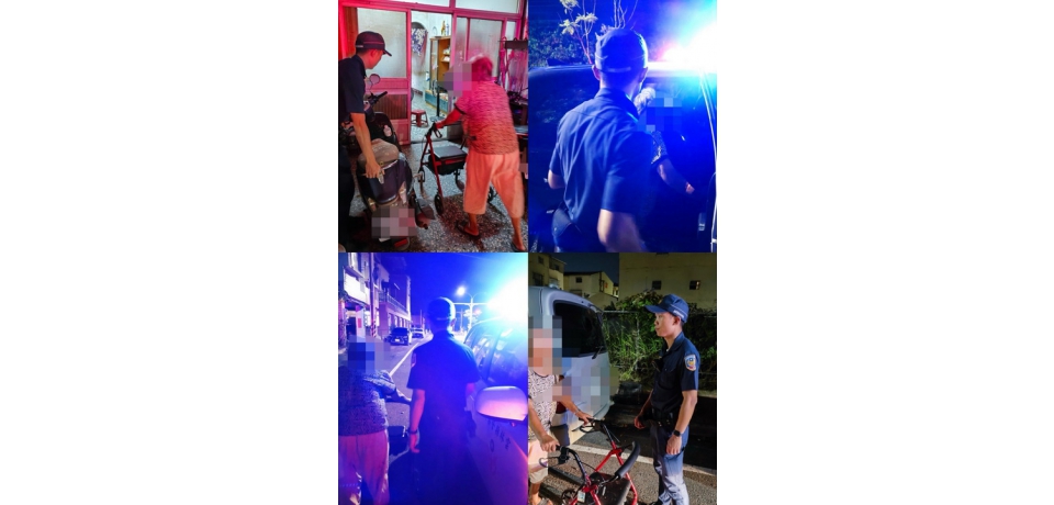 雲林縣斗南警與警專實習生展現暖心情 溫馨助老婦返家