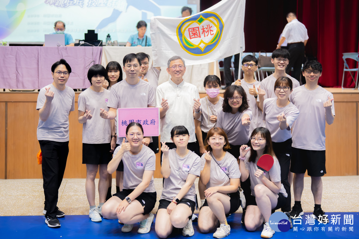 桃園市副市長王明鉅出席「桃園市第10屆公教人員桌球錦標賽開幕典禮」。
