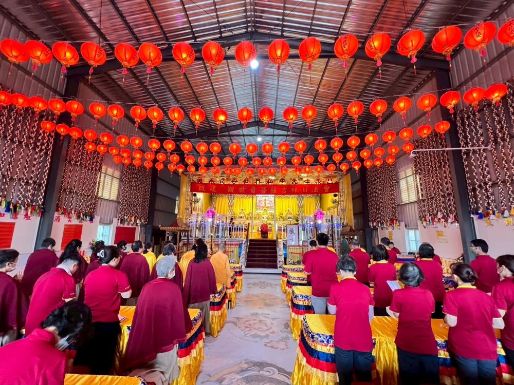 恭祝觀世音成道紀念日 正心會護生法會法喜充滿 6 《圖說》世界佛教正心會昨日於金龜山三寶殿啟建恭祝觀世音菩薩成道紀念日暨護生法會。〈正心會提供〉