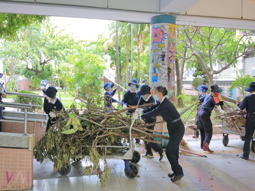 丹娜斯風災重創校園亟待復原 彰化慈濟志工跨區援助嘉義三校重建