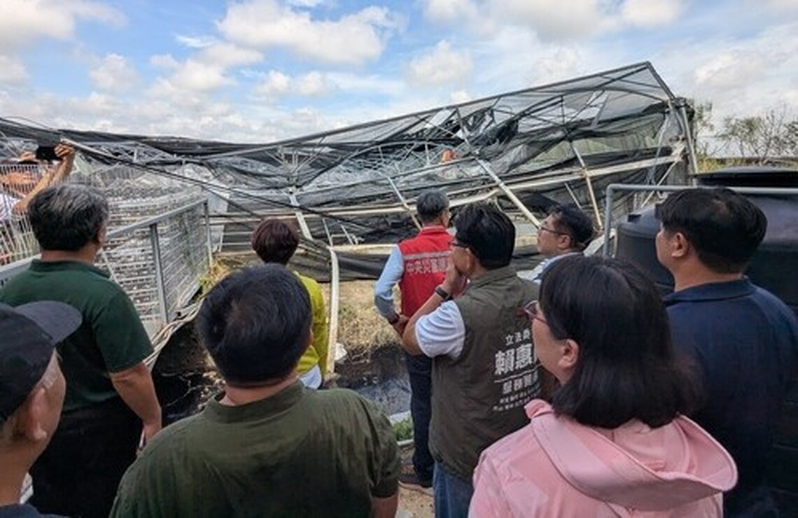 台南北門蘭花溫室風災全損農業部勘災將援助