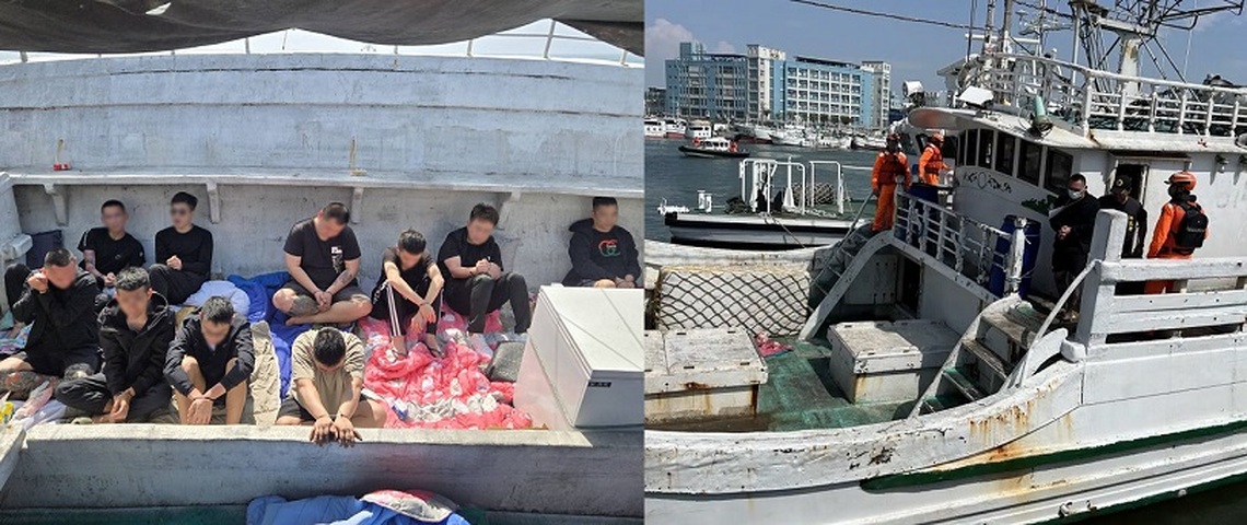 海巡緝獲偷渡出境 岸海攔截跨境犯罪