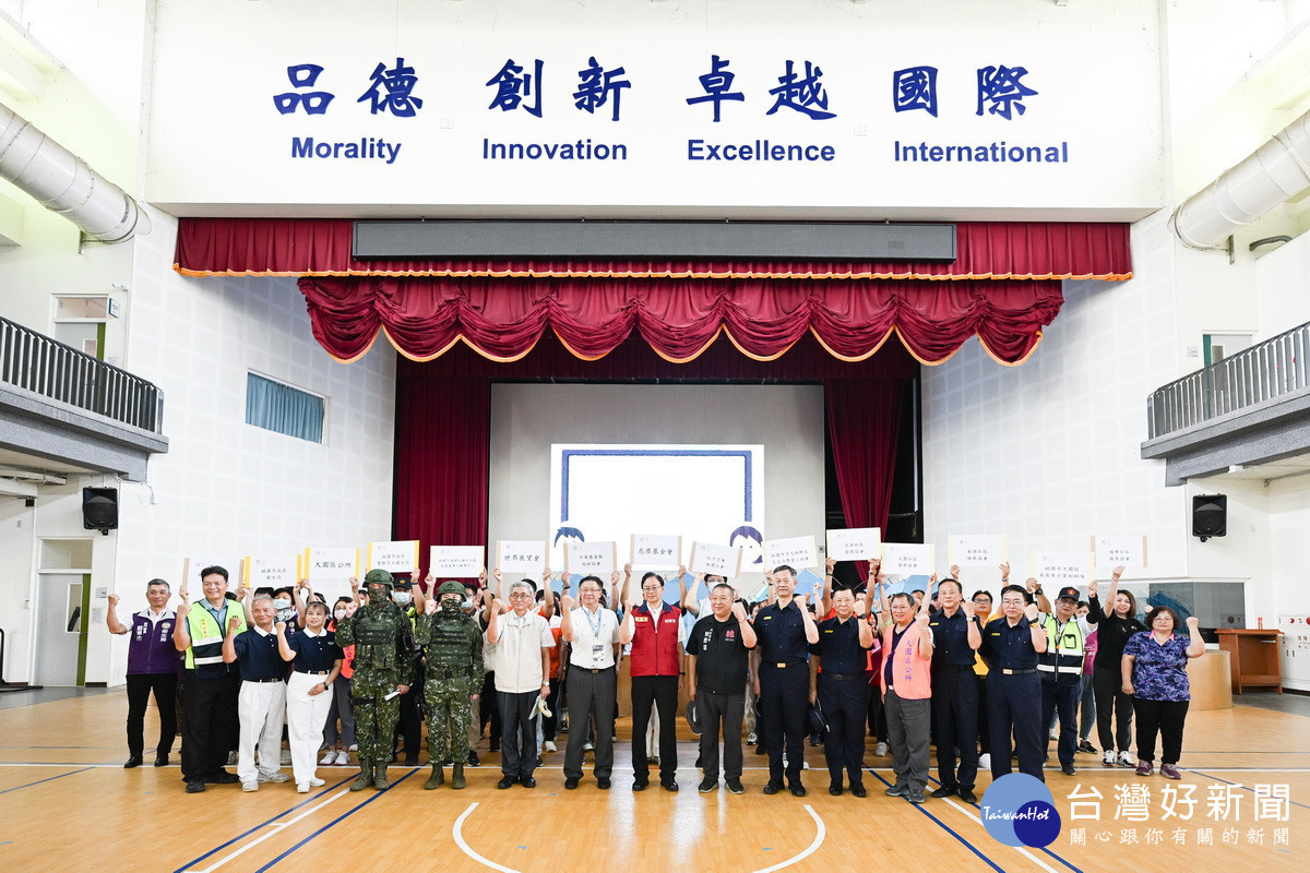 桃園市長張善政出席北區「2025城鎮韌性（防空）演習」。<br /><br /> 