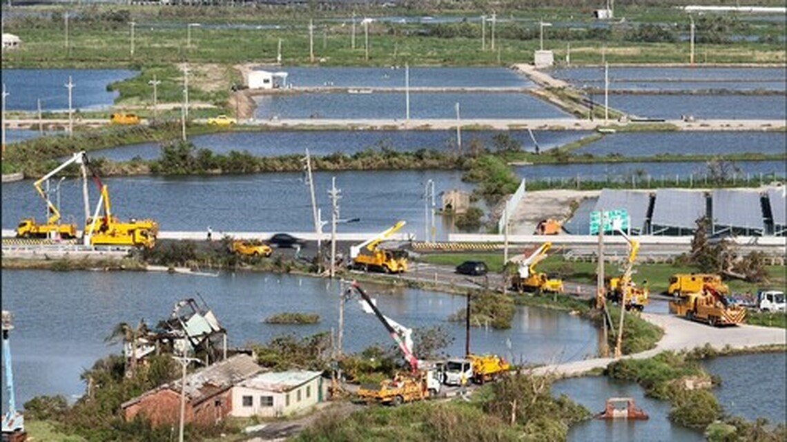 台南溪北風災近20萬戶停電台電搶修今午全部復電