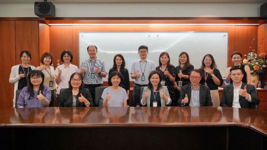▲長庚醫療體系與樹人醫護管理專科學校師長於交流活動後合影留念。