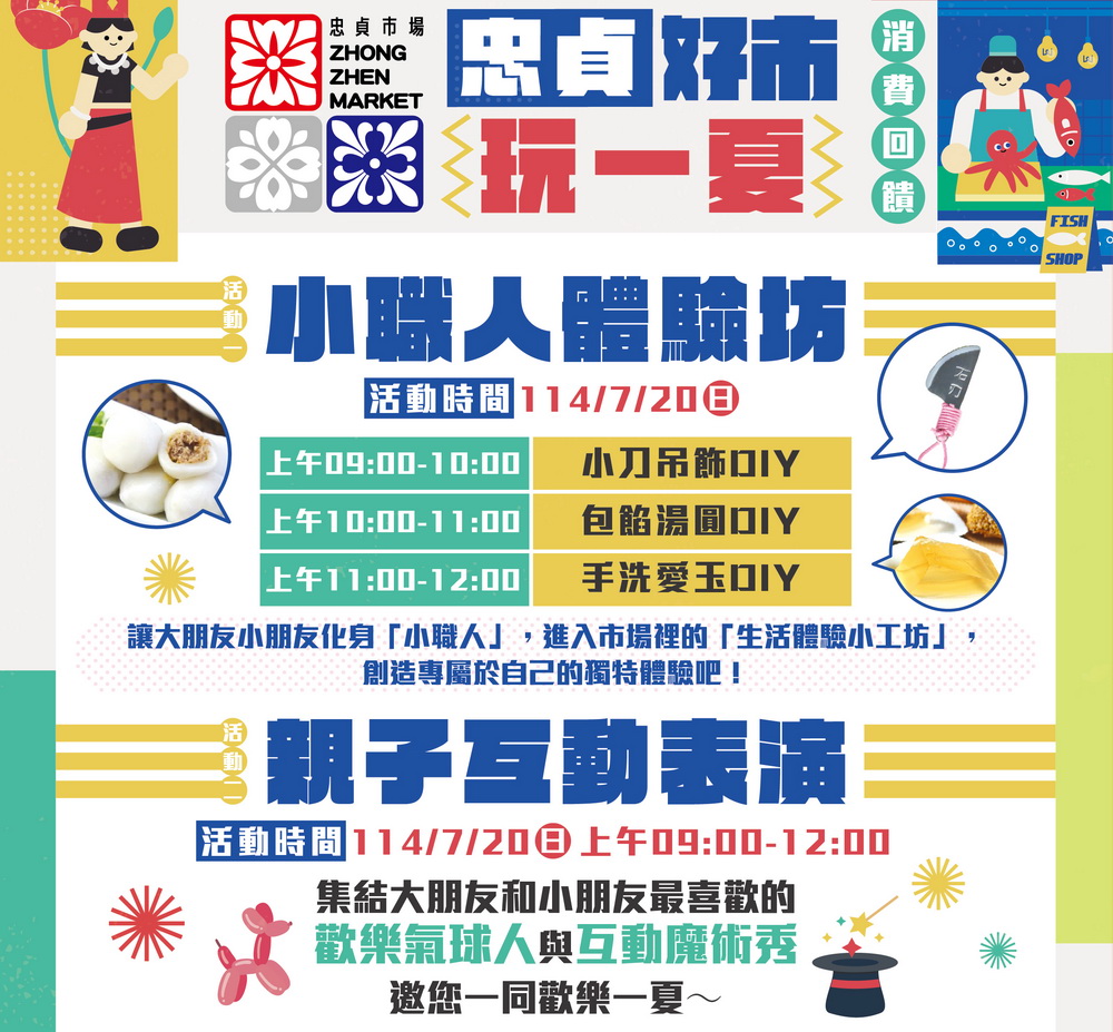 桃園市忠貞市場「好市玩一夏」7/20熱鬧登場 親子同樂消費享回饋 - https://www.watchmedia01.com
