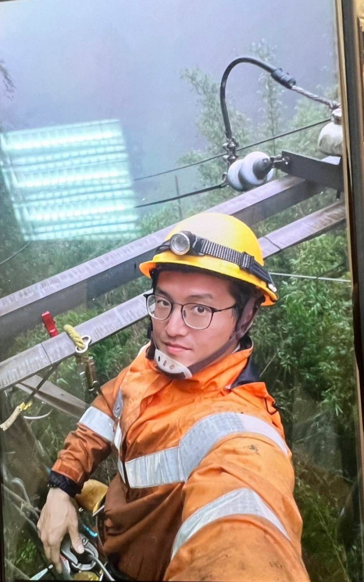 台電嘉義區處員工李元瀚參與停電搶修任務遭電擊殉職。(圖／家屬提供)