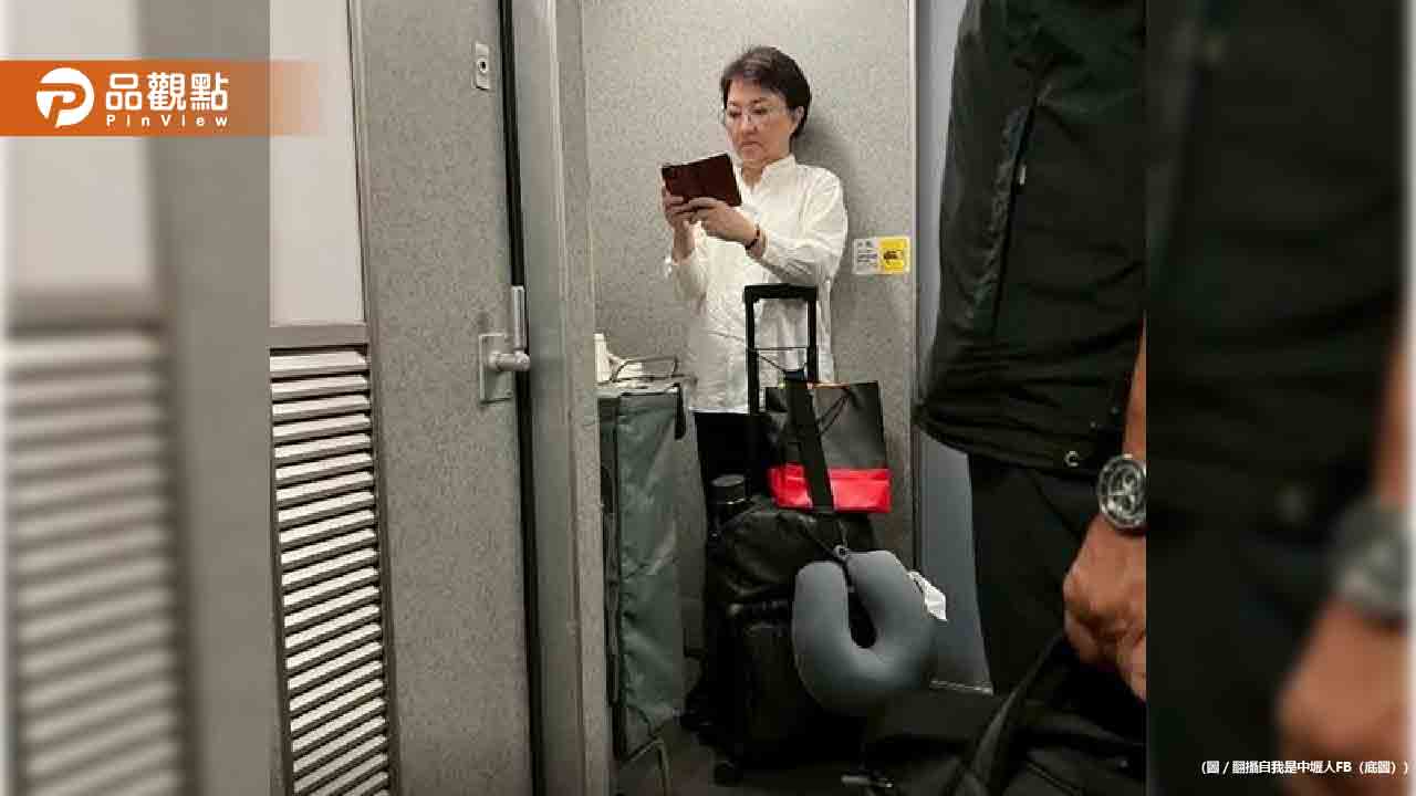 拖行李站著!盧秀燕被直擊「搭高鐵站回台中」