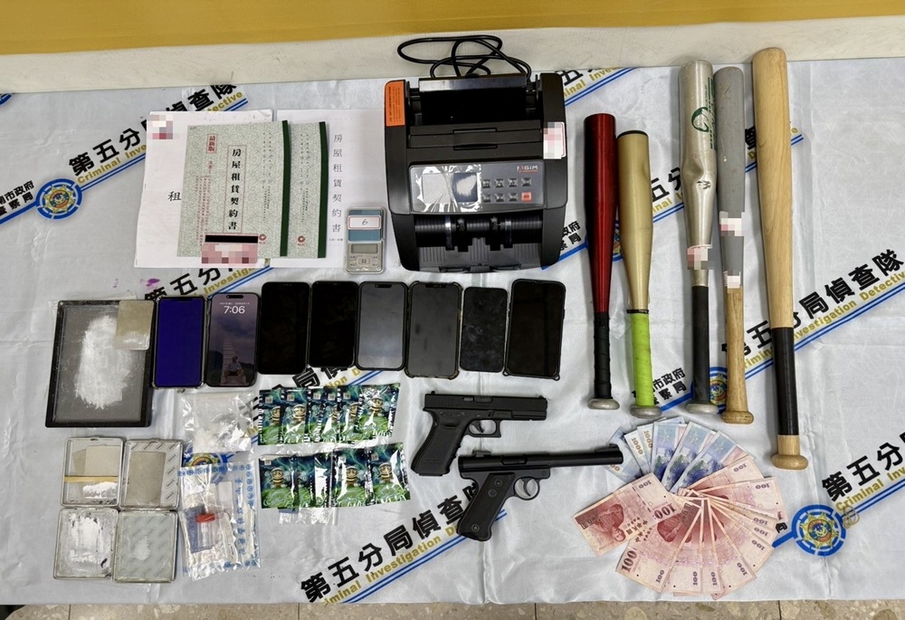林國清坐鎮指揮掃黑打詐 南警逮375人破獲千萬贓款槍毒俱全 239 248250724a08