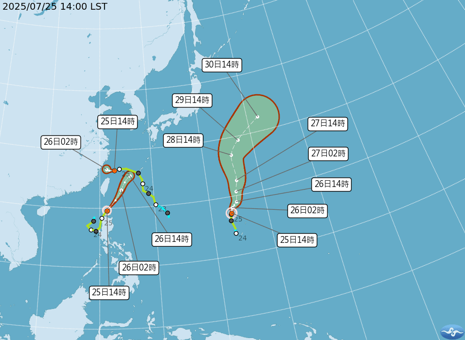 連日受颱風環流影響 中南部嚴防短延時強降雨