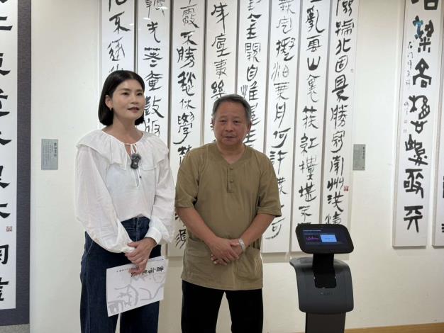 ▲文化觀光處展覽館將8月起將推出智慧機器人導覽服務。(記者劉春生攝)
