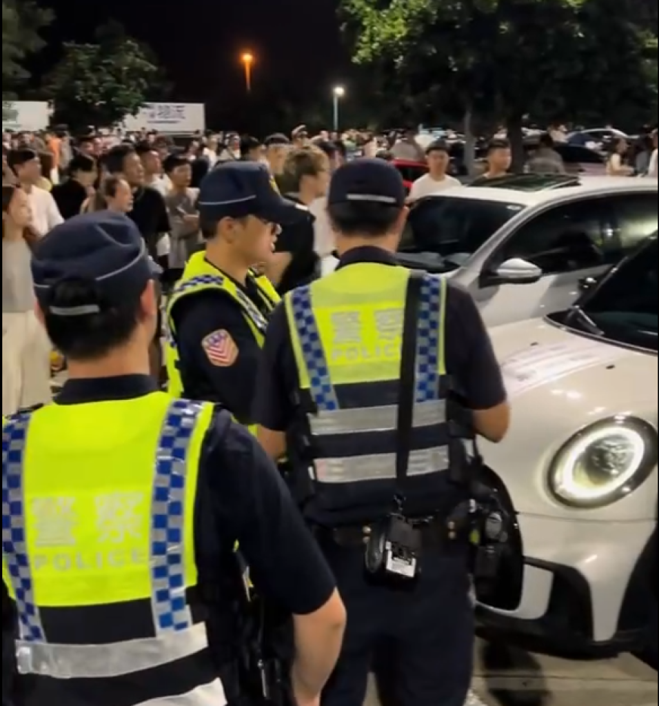 清水服務區車聚人潮擠爆！　警方執行防飆取締兩件違規拖吊1車