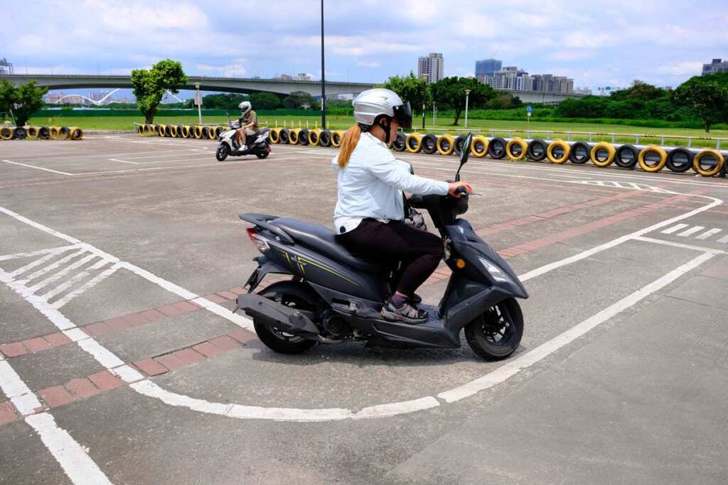 ▲新北河濱機車練習場皆免費開放且無需預約(西盛機車練習場)。