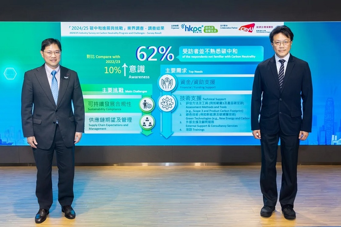 港企邁向碳中和面臨三大挑戰　七成缺資源、六成認知不足