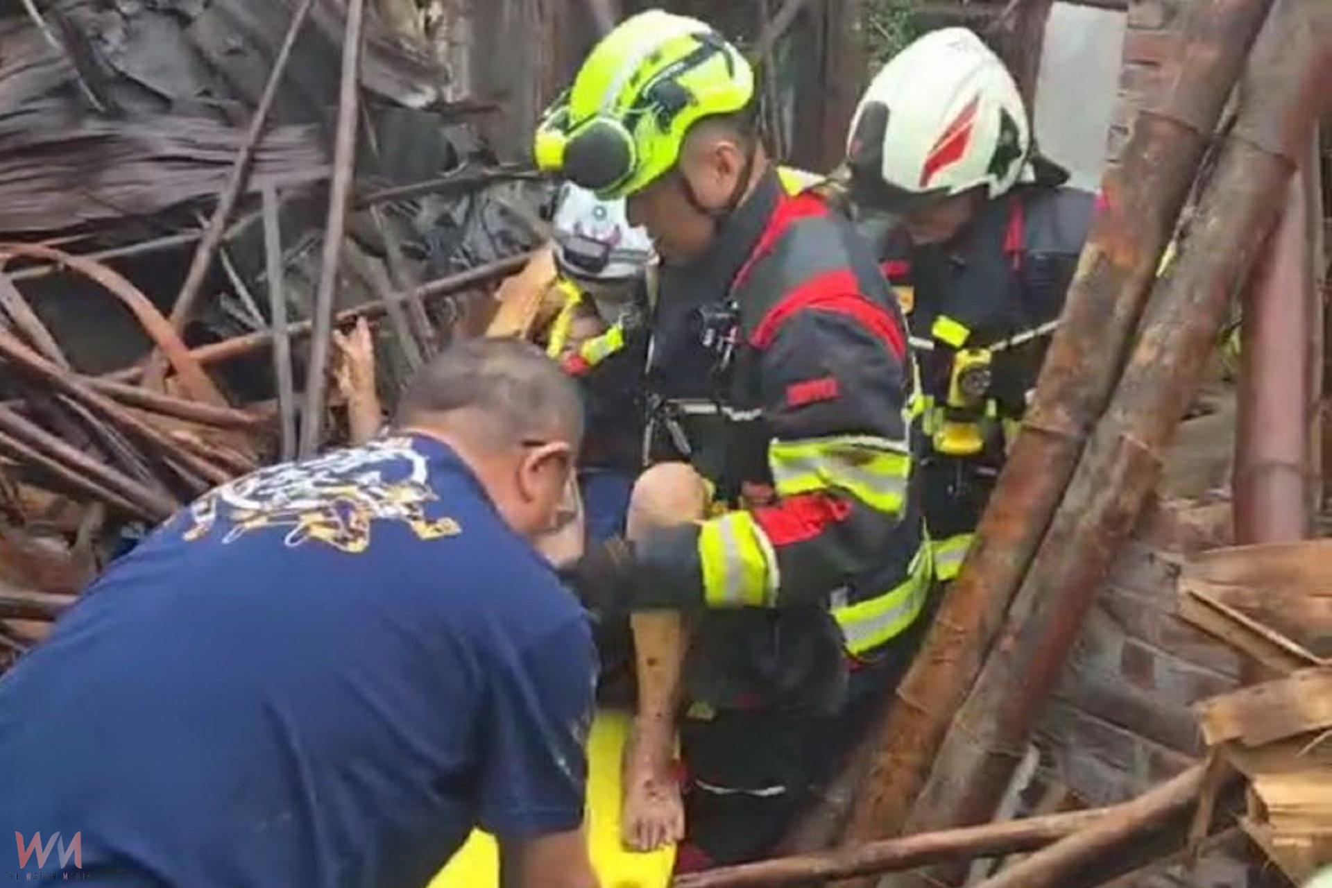 斗南老屋不堪強降雨倒塌 壓傷屋主黃婦警消搶救送醫 - https://www.watchmedia01.com