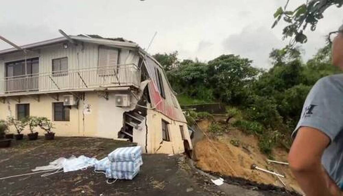 台南柳營山坡滑動民宅受損市府安置1戶8口