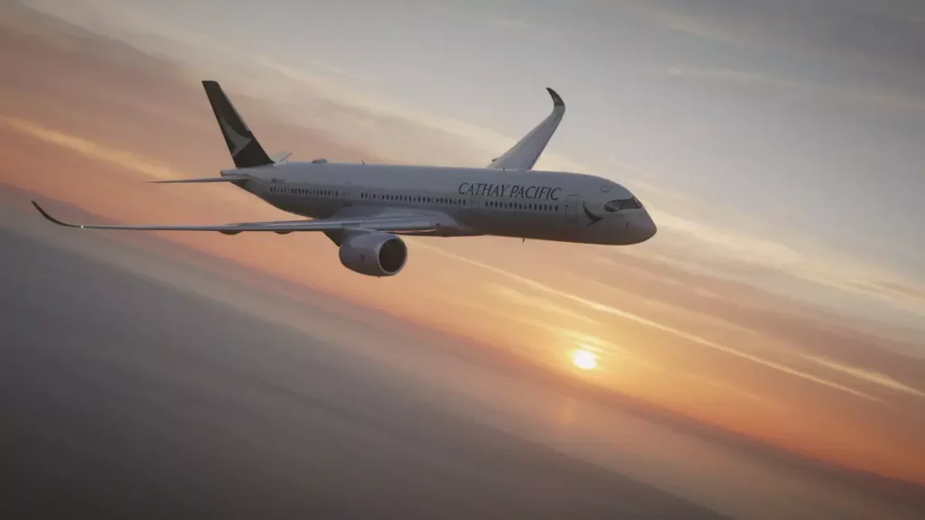 國泰航空往來香港與布魯塞爾的航班以空中巴士A350-900客機營運