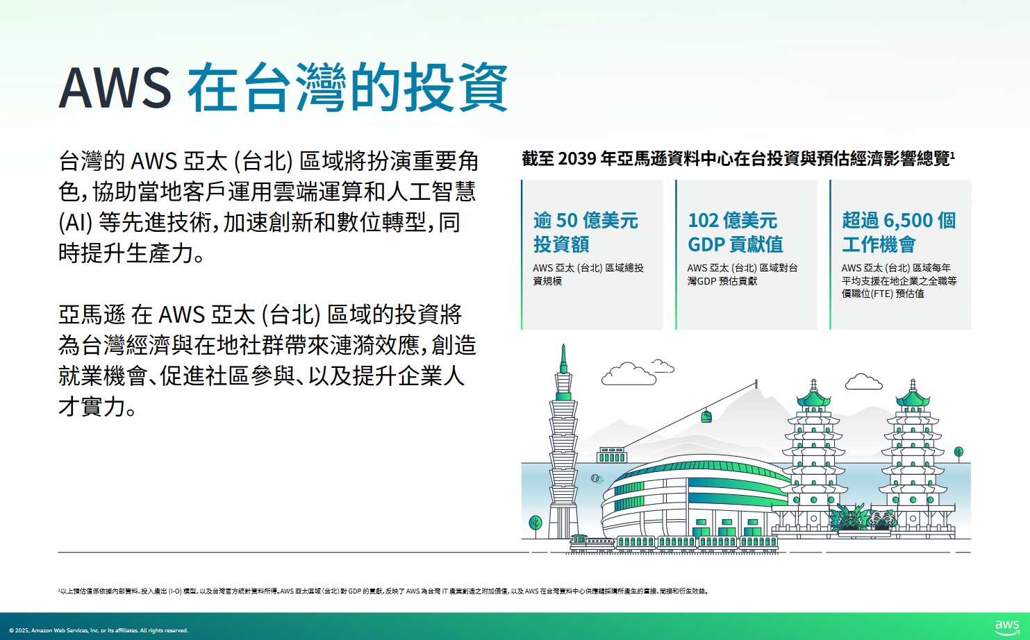 AWS宣佈在台灣投資逾 50 億美金、預計將創造 102億美元GDP貢獻! - https://www.watchmedia01.com