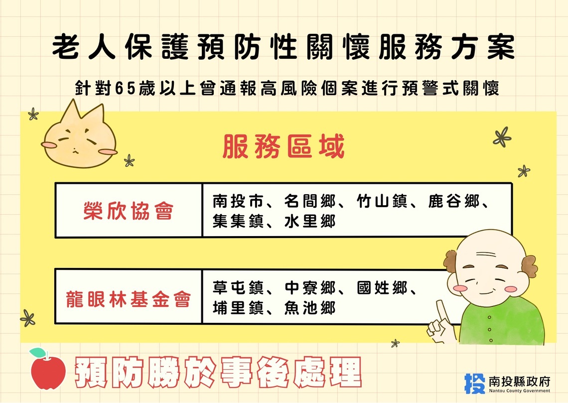 老人保護預防性關懷服務 南投縣府招募培訓烏溪線關懷訪視員