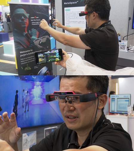 佐臻MetaSpace AI+AR眼鏡創造虛實融合新體驗。(圖/業者提供)