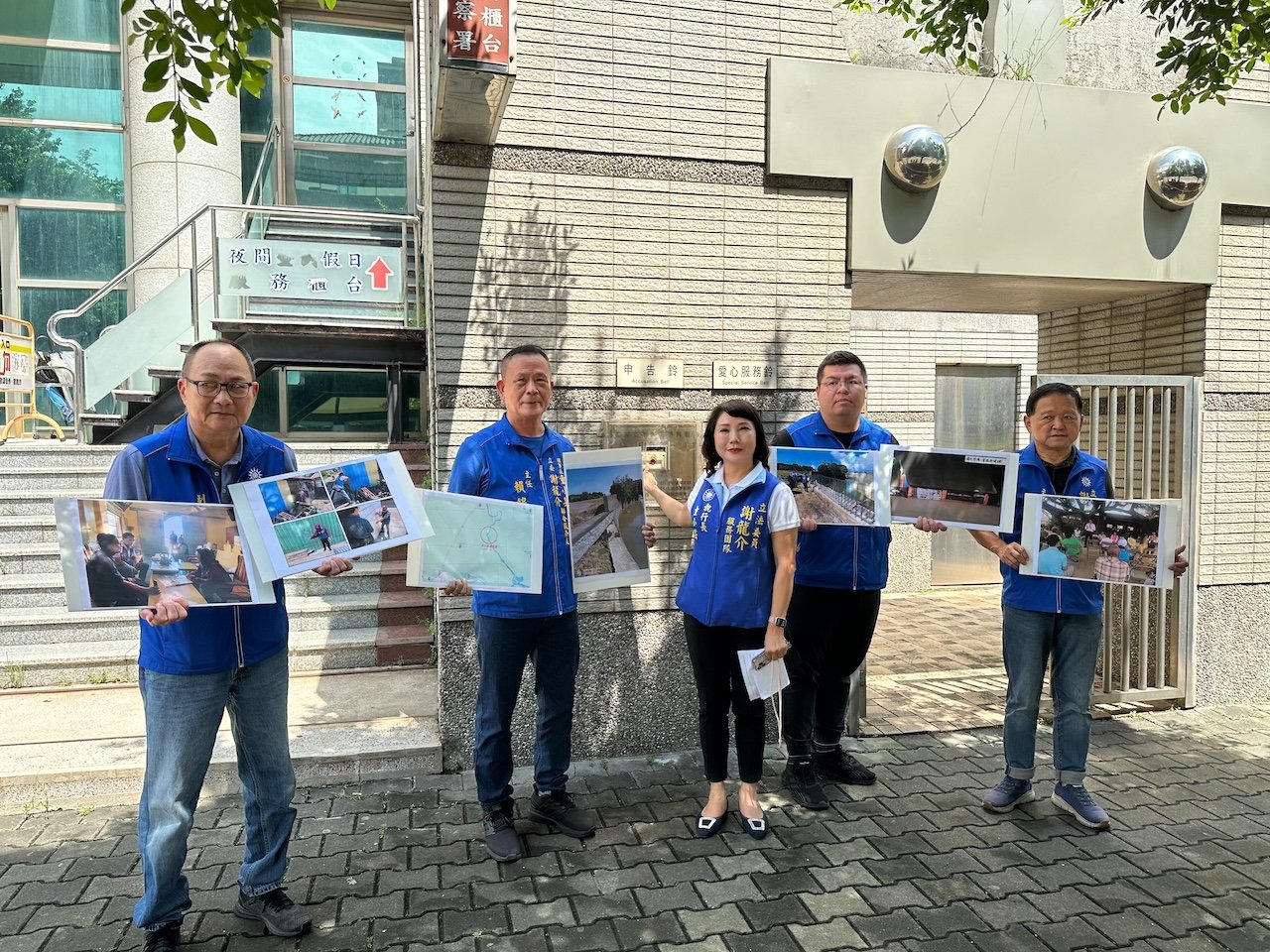 立委謝龍介團隊去年8月到台南地檢署提告，檢方迄今沒有偵辦結果。謝龍介提供