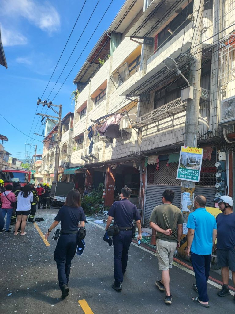 埔里氣爆男7成燒燙傷送台中急救-鄰居車窗碎裂如遭子彈擊穿