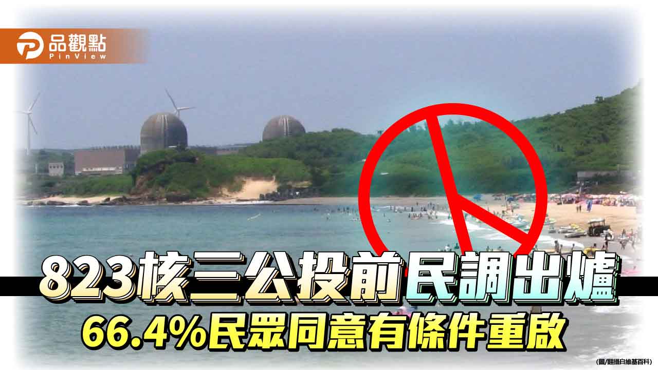 823核三公投前民調出爐 66.4%民眾同意有條件重啟