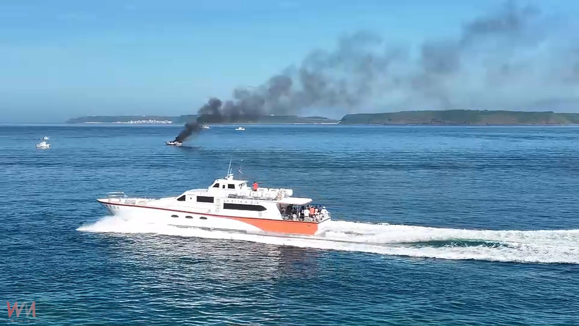 (有影片)/拖帶途中出意外 澎湖將軍籍漁船發「惠富鴻16」清晨發生火燒船 海巡艇立即馳援滅火 - https://www.watchmedia01.com