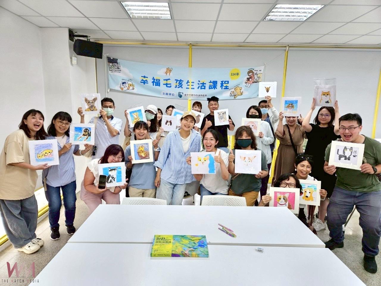 最溫暖的情感紀錄　台中動物之家蠟筆課程畫出毛孩獨特模樣