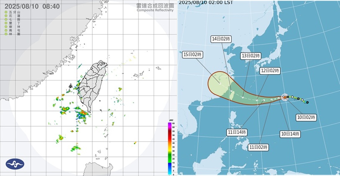 輕颱楊柳登陸機率略增 週三北宜大雨 週四換南部