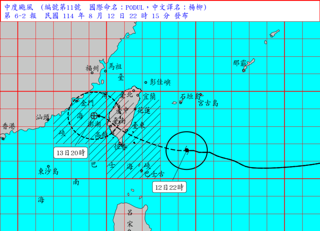 颱風「楊柳」暴風圈今晚逼近!16縣市豪大雨 明清晨橫掃南台灣