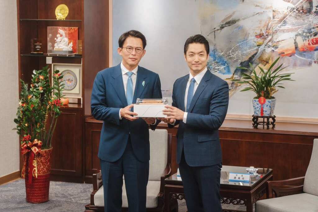 ▲民眾黨主席偕議會黨團來訪,蔣萬安:支持核三延役。