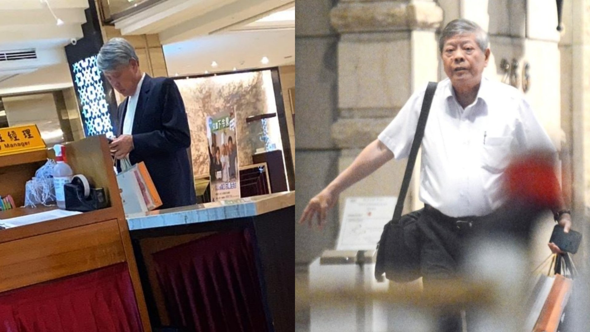 侯漢廷14日爆料,1日美國對等關稅公布當天,經濟部長郭智輝(左)在飯店設宴,與會人士包活監委趙永清(右)。翻攝侯漢廷臉書