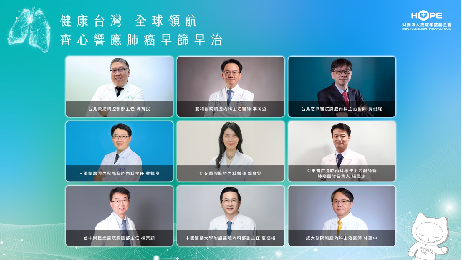 癌症希望基金會領航早期肺癌防治 推動篩檢、精準診斷與早期治療無縫接軌