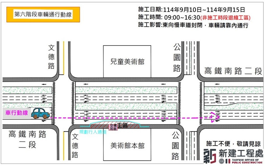 桃園中壢2路口明起施工管制 影響時間、範圍報你知 第6階段 交通管制圖 0