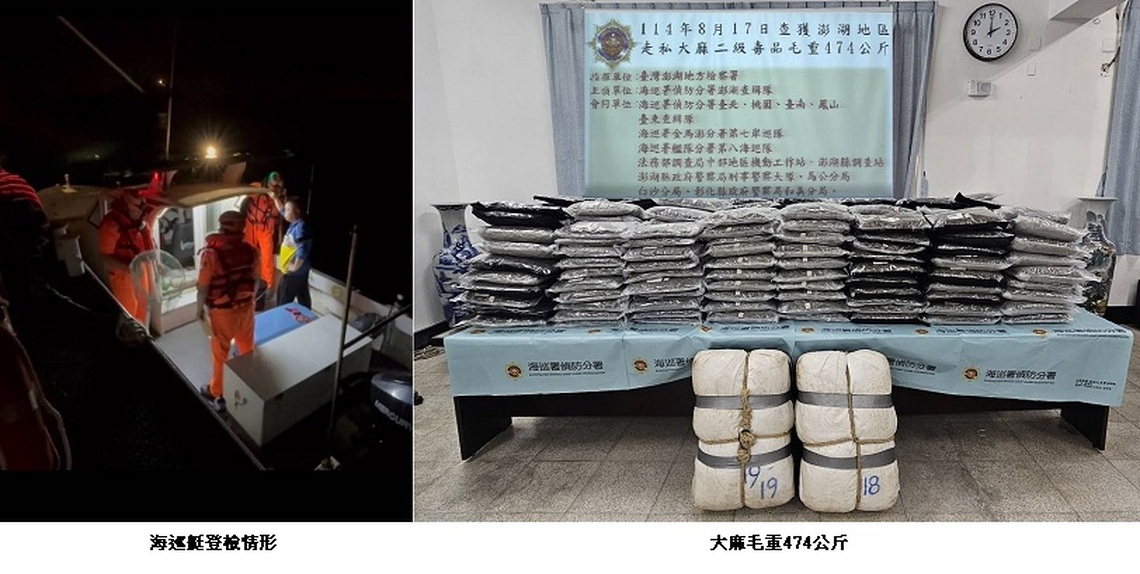海上追擊快艇運毒 海巡成功攔截大麻入境